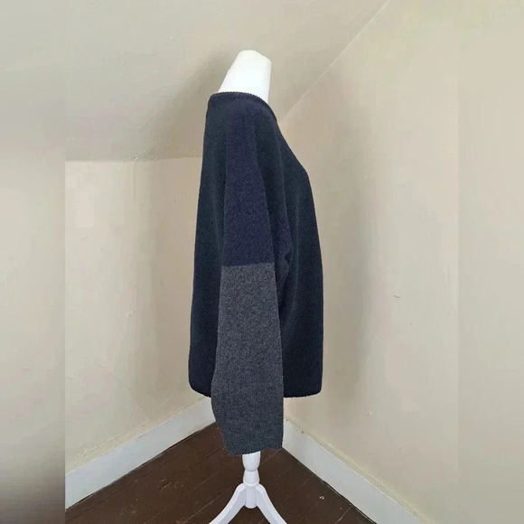 Free People Men's Wool Blend Blue/Gray Crewneck Sweater Size L Vintage - Picture 3 of 11